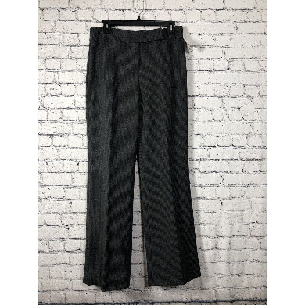 Tahari Arthur S. Levine Women Pinstripe Dress Pants Gray White Size 8